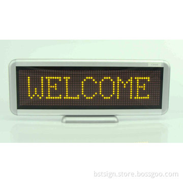 Yellow Color Desk LED Moving Sign 16X64